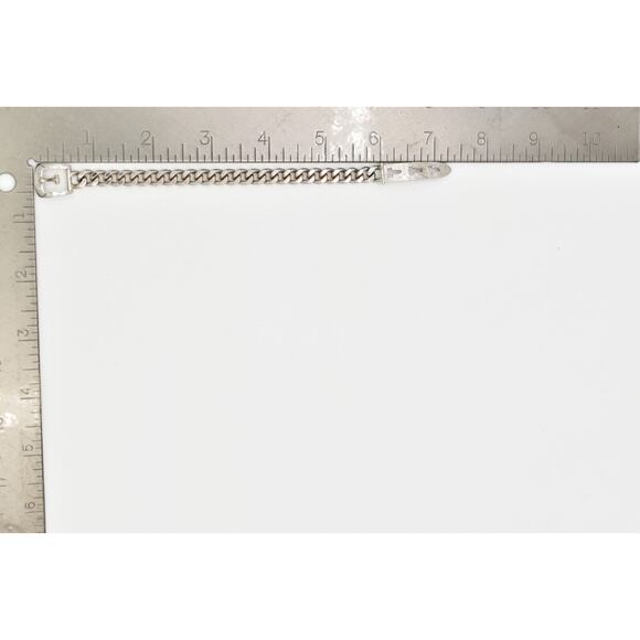 Avon Vintage Belt Buckle Bracelet Silver Tone Linked Chain Signed 80s 1980s Bin2 - Picture 12 of 12